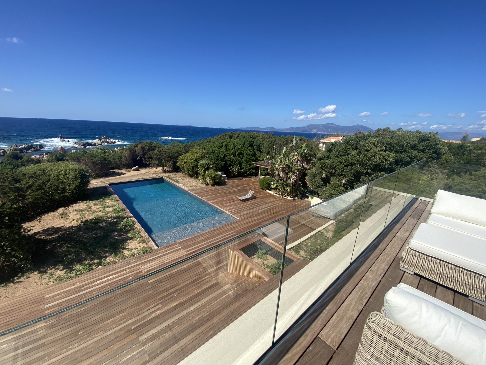 Vue 3D depuis la piscine.